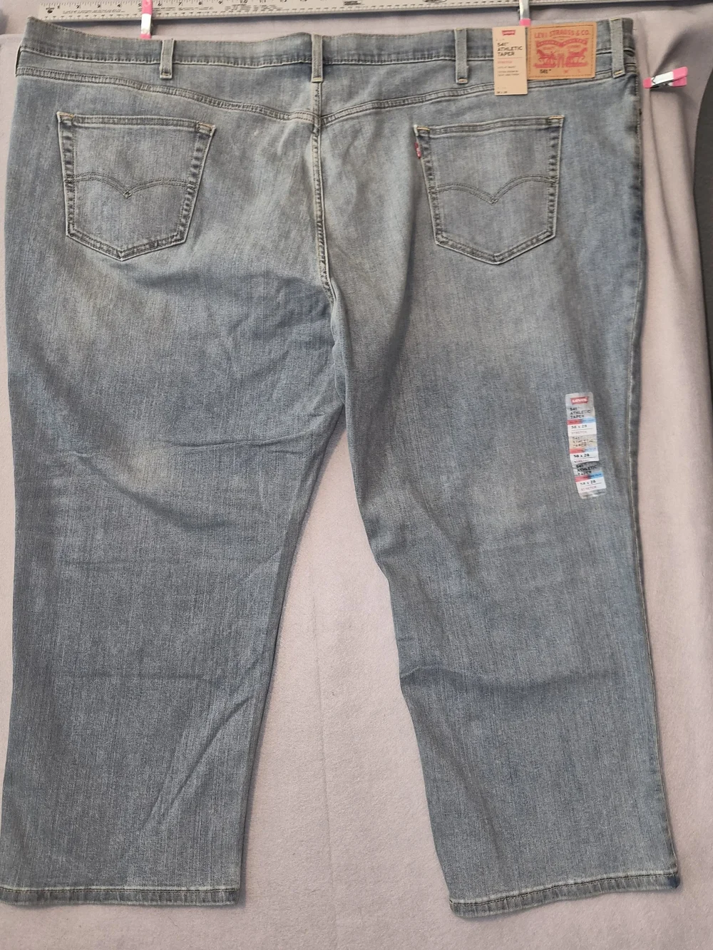 Levi's 541 Athletic Taper Stretch Jeans – Men's 58x28 – Light Wash